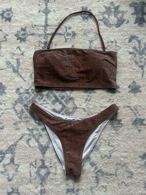 Victorias Secret Pink Shimmery Brown Bikini Set